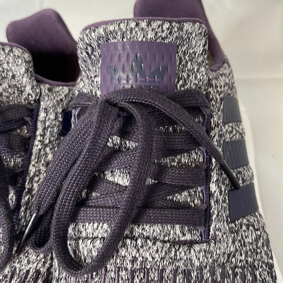 ADIDAS Swift Run Sneakers Purple Knit Textile Upper Tie Up White Sole Size 8 - Picture 7 of 11